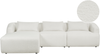 Ecksofa SVANSELE Bouclé Cremeweiß Rechtsseitig Bild 1
