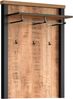 trendteam smart living - Enna - Garderobenpaneel - Mango/Schwarz - Wandgarderobe mit 1 Konstruktionsboden, 1 Kleiderstange und 3 Kleiderhaken - (BxHxT) 73 x 95 x 27 cm - moderner Landhausstil Bild 5