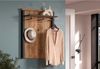 trendteam smart living - Enna - Garderobenpaneel - Mango/Schwarz - Wandgarderobe mit 1 Konstruktionsboden, 1 Kleiderstange und 3 Kleiderhaken - (BxHxT) 73 x 95 x 27 cm - moderner Landhausstil Bild 2