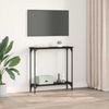 vidaXL Konsolentisch mit Regal Schwarz Eichen-Optik 75 x 22,5 x 75 cm 882195 Bild 4