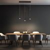 LED Hängeleuchte, Metall, schwarz, warmweiß, H 120 cm Bild 3