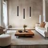 LED Hängeleuchte, Metall, schwarz, warmweiß, H 120 cm Bild 2