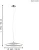 Eglo 98044 LED Pendelleuchte MONEVA-C nickel-matt weiß Ø48,5cm H:150cm dimmbar mit Connect Funktion Bild 4
