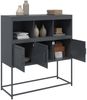 vidaXL Sideboard Anthrazit 100,5x39x107 cm Stahl 846592 Bild 5
