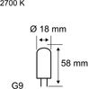 Standard 230V LED Stiftsockel G9 3er-Set 3x470lm 3x4,6W 2700K Klar Bild 2