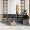 vidaXL Sofa Set mit Kissen 7 pcs Grau Poly-Rattan 3346749 Bild 3