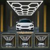 Barberpub Hexagon LED Garage Light, 68970LM 6500K Hexagon LED Beleuchtung für Werkstatt, Friseursalon, 14 Grid, LP004N/dimmbar, PVC-Rahmen Bild 5