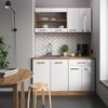Küchenfront R-Line Weiß Hochglanz 44.6 x 59 cm Möbelfront für den Hängeschrank Vicco Bild 3