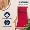 CASARIA® Sonnenliege aus Akazienholz Rot 3-fach verstellbar Bild 2