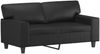 vidaXL 3-tlg. Sofagarnitur mit Kissen Schwarz Kunstleder 3201929 Bild 3