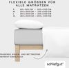 Schlafgut 'Casual' Spannbettlaken, für Matratzen bis 25 cm Höhe, 100% Bio-Baumwolle, Grey Light, M 120x200 cm - 130x200 cm Bild 3