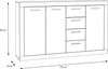 FORTE Baccio Sideboard, Holzwerkstoff, Grau/Weiß, 152,4 x 91,8 x 33,8 cm Bild 4