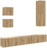 vidaXL 5-tlg. TV-Schrank-Set Wandmontage Artisan-Eiche Holzwerkstoff 3329000 Bild 2