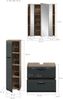Badkombination (B/H/T: 105x185x30 cm) in schwarz matt und Nox Oak Nachbildung Bild 4