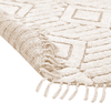 Teppich Baumwolle hellbeige ⌀ 140 cm Fransen HORASAN Bild 5