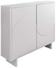 riess-ambiente Highboard SAVOY 130cm kaschmir weiß – Marmor-Optik, Keramik-Platte, 3D-Front (Einzelartikel, 1 St), Stauraum-Möbel mit edlem Materialmix – ideal für moderne Wohnzimmer Bild 2