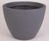 Pflanzkübel "Stone" 50xH39cm Steinoptik Übertopf Blumengefäß rund grau Bild 3