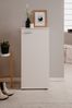 Finori Satos 02B Kommode / Schuhschrank, weiß | Schuhschrank für Flur | Maß: B x H x T ca. 50 x 110 x 34 cm | Schuhschrank mit Platz für bis zu 12 Paar Schuhe 1 Tür mit wechselbarem Türanschlag und 2 Einlegeböden und 3 Kunststoffstangen zur Schuhfixierung Kor... Bild 2