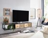 Lowboard Hängend Mango Massivholz / Metall 150 x 25 x 35 cm TV-Schrank Schwarz, Design Fernsehtisch Wiener Geflecht Modern, Fernsehschrank Wand, TV-Kommode Fernsehkommode zum Aufhängen Bild 3