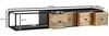 Lowboard Hängend Mango Massivholz / Metall 150 x 25 x 35 cm TV-Schrank Schwarz, Design Fernsehtisch Wiener Geflecht Modern, Fernsehschrank Wand, TV-Kommode Fernsehkommode zum Aufhängen Bild 4
