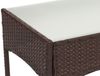Poly-Rattan Gartentisch Halden, Beistelltisch Tisch mit Glasplatte ~ braun-meliert Bild 3