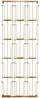 Kartenhalter Wandregal Gold/Bambus H. 93 cm B. 35 cm T. 3 cm Bild 2