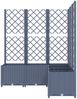 vidaXL Pflanzkübel mit Rankgitter Blaugrau 120x120x136 cm PP 318257 Bild 3
