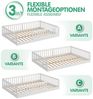 CADANI Kinderbett Timi Bodenbett bis 200 kg belastbar mit abnehmbarem Rausfallschutz (120x200 cm, Montessori Kinder- & Jugendbett aus Kiefer Massivholz), inkl. stabilem Roll-Lattenrost, Natur Bild 3