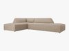 Micadoni Ecksofa Ruby 4-Sitzer Links Strukturierter Stoff Ottawa Dunkelbeige Bild 2