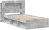 vidaXL Bettgestell mit Stauraum Betongrau 80x200 cm Holzwerkstoff 3433432 Bild 2