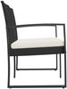 vidaXL Gartenbank 2-Sitzer mit Kissen Schwarz PP-Rattan 360209 Bild 4