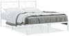 vidaXL Bettgestell mit Kopfteil Metall Weiß 140x190 cm 376275 Bild 2