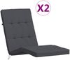 vidaXL '361984' Liegestuhl-Auflagen 2 Stk. Oxford-Gewebe, anthrazit, 180 x 55 x 7 cm Bild 4