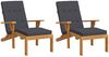 vidaXL '361984' Liegestuhl-Auflagen 2 Stk. Oxford-Gewebe, anthrazit, 180 x 55 x 7 cm Bild 3