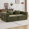 Leawin Sofa Modulares Schlafsofa aus Chenille mit Bettfunktion-Sofas Wohnzimmer, Flexibles Sofa & Bett für Wohnzimmer, Wohnung oder Gästezimmer Bild 5
