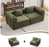 Leawin Sofa Modulares Schlafsofa aus Chenille mit Bettfunktion-Sofas Wohnzimmer, Flexibles Sofa & Bett für Wohnzimmer, Wohnung oder Gästezimmer Bild 2