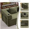 Leawin Sofa Modulares Schlafsofa aus Chenille mit Bettfunktion-Sofas Wohnzimmer, Flexibles Sofa & Bett für Wohnzimmer, Wohnung oder Gästezimmer Bild 3