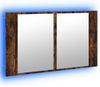 vidaXL LED-Spiegelschrank Räuchereiche 80x12x45 cm Acryl 834951 Bild 5
