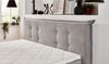 Boxspringbett Ramon / Ray, Stoff, Grau, 208 x 115 x 214 cm Bild 3