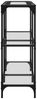 vidaXL Konsolentisch mit Glasplatte Transparent 98x30x81 cm Stahl 846028 Bild 5