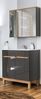 Spiegelschrank 60 cm SOLNA-56, Hochglanz grau, B x H x T ca. 60 x 70 x 20cm Bild 4