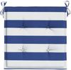 vidaXL Gartenstuhl-Kissen 2 Stk. Blau & Weiß Gestreift 50x50x4cm Stoff 361077 Bild 5