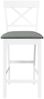 vidaXL Barhocker mit Kissen 2 Stk. Weiß Massivholz Gummibaum 4102551 Bild 5
