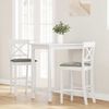 vidaXL Barhocker mit Kissen 2 Stk. Weiß Massivholz Gummibaum 4102551 Bild 3
