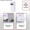 Rollcontainer Boston T851, Schubladenschrank Stahlschrank, 69x28x41cm 6 Schubladen ~ dunkelgrau weiß Bild 2