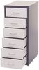 Rollcontainer Boston T851, Schubladenschrank Stahlschrank, 69x28x41cm 6 Schubladen ~ dunkelgrau weiß Bild 5