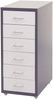 Rollcontainer Boston T851, Schubladenschrank Stahlschrank, 69x28x41cm 6 Schubladen ~ dunkelgrau weiß Bild 4