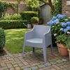 Gartenstuhl HENRI 4er Set - 73 x 57 x 78 cm, Kunststoff, Grau | Stapelstuhl Loungestuhl Garten Outdoor-Stuhl Bild 3