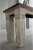 Bank Mango / Akazie 160x35x45 weiß gewachst CASTLE-ANTIK #147 Bild 4