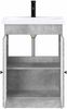 vidaXL Badezimmermöbel-Set Betongrau 56 x 37,5 x 81 cm Holzwerkstoff 3404167 Bild 3